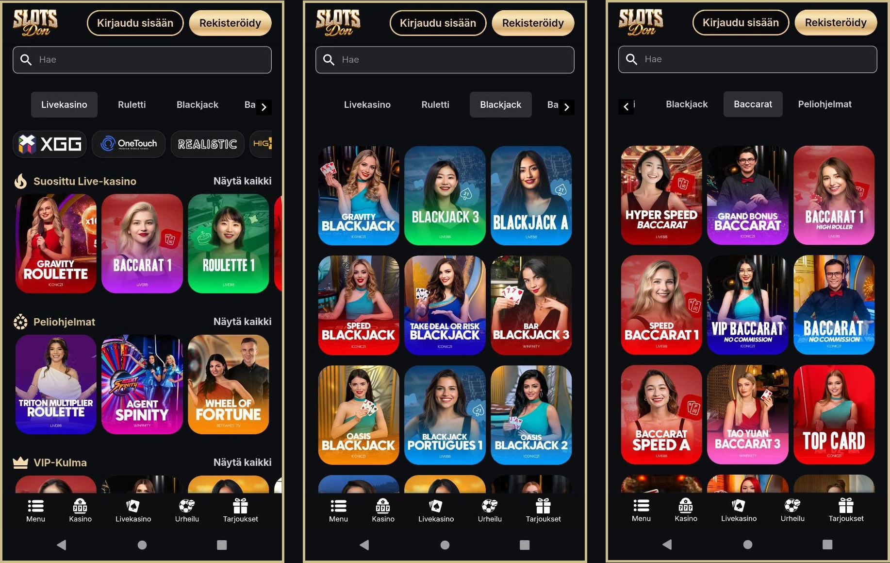 Tutustu klassisiin live-pöytäpeleihin Slotsdonilla