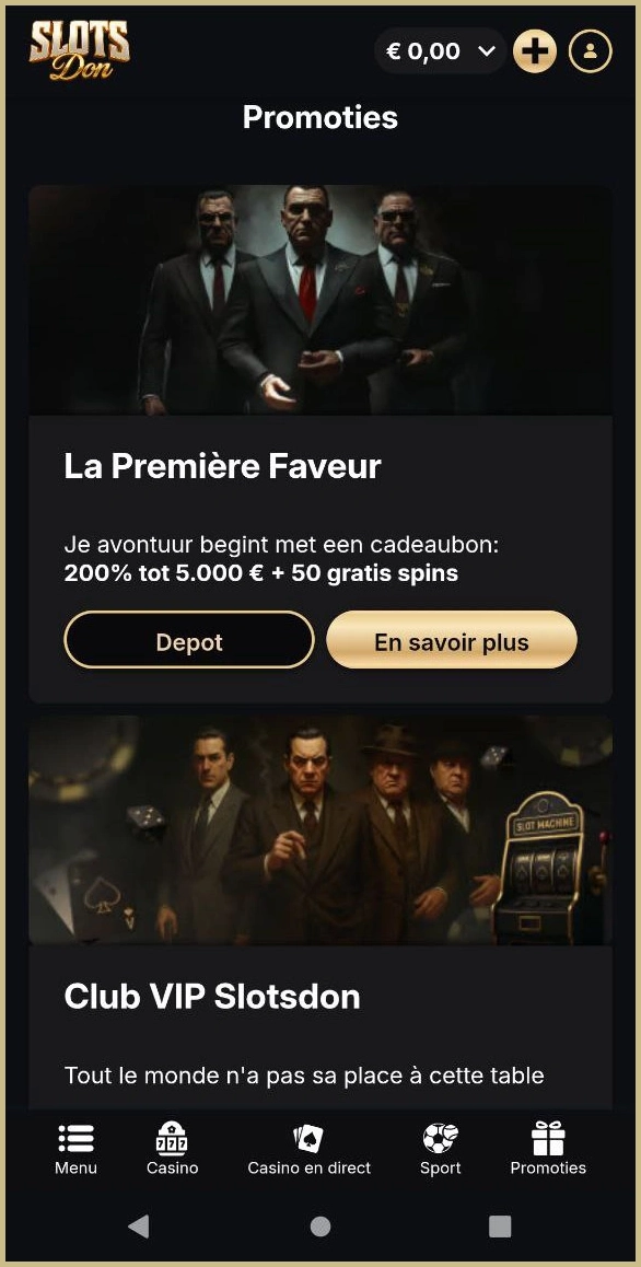 Exclusieve bonussen en lopende promoties bij Slotsdon Casino