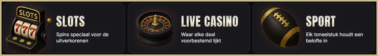 Ontdek gesorteerde spelcategorieën in het casino van Slotsdon